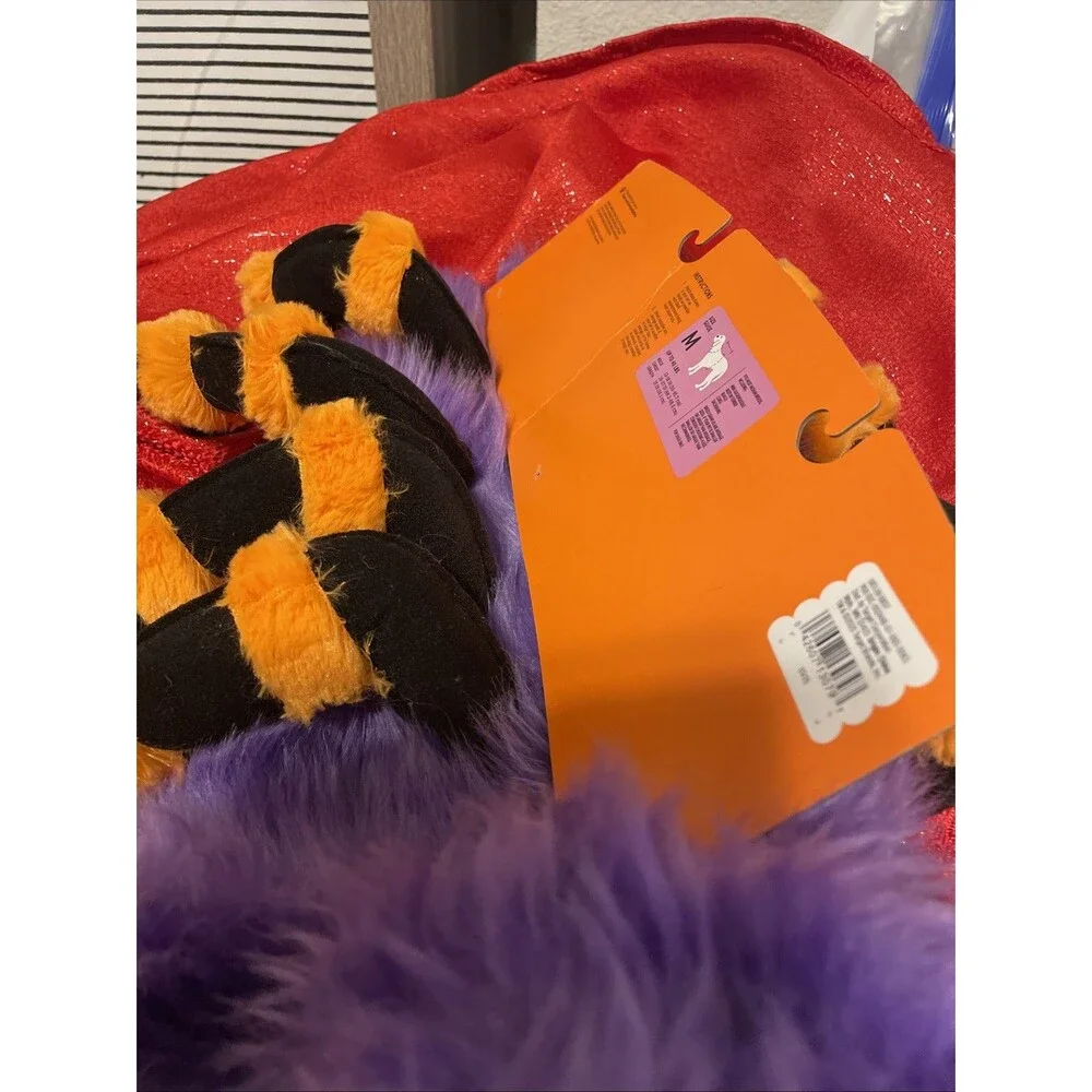 BRAND NEW Boots and Barkley PET Purple Spider Costume 2 piece Medium DOG